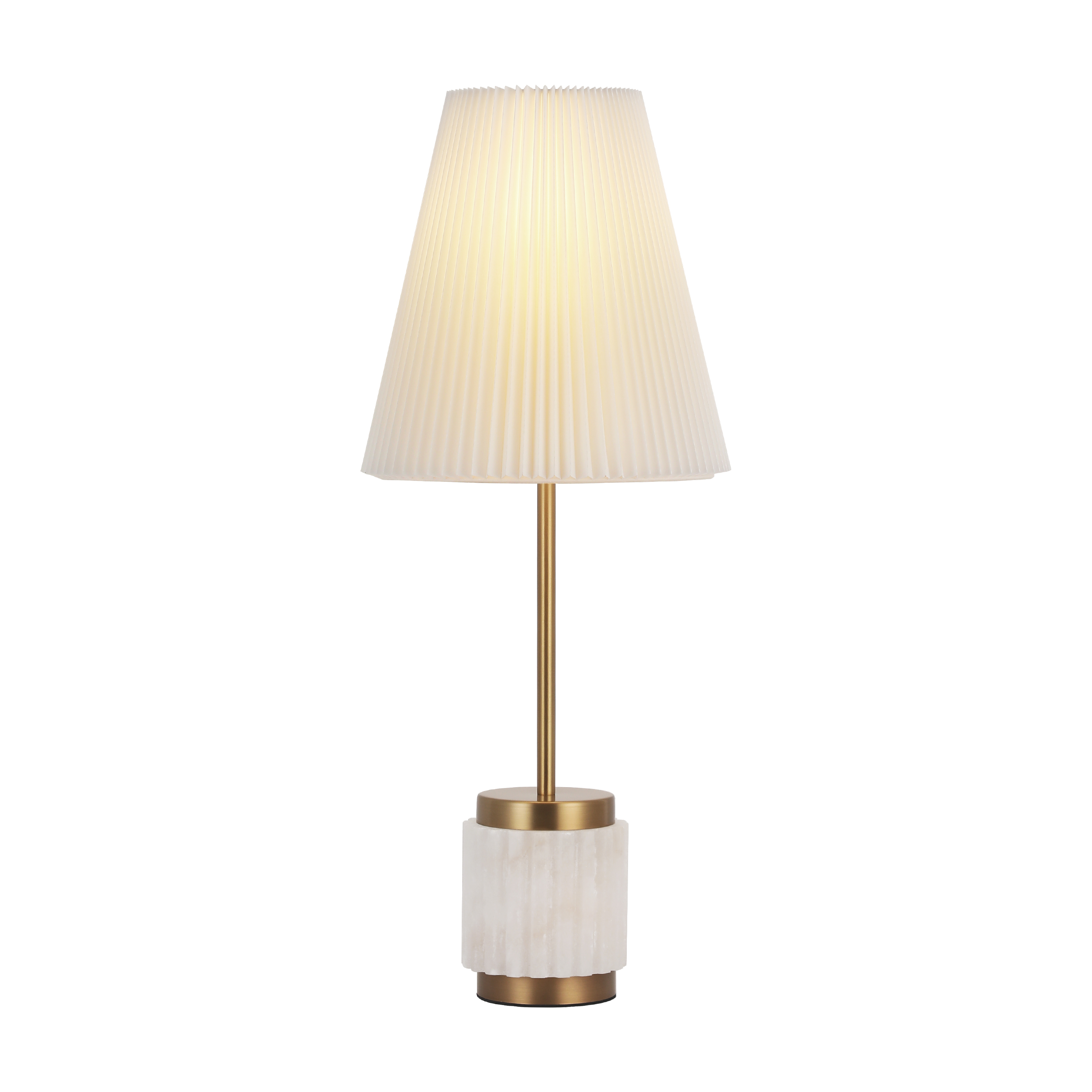 Gear-shaped alabaster art slim bedside lamp